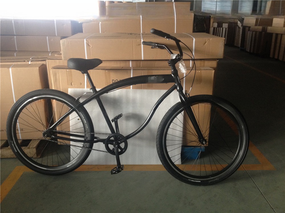 Big Logo Adults 26 Inch Single Speed Beach Cruiser Bicycle with Front Carrier Option