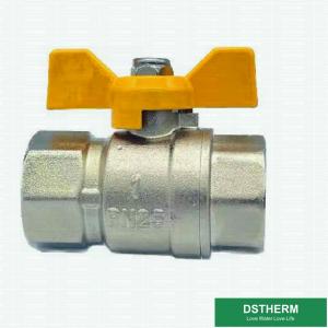 China Butterfly Handle Forged Brass Ball Valve High Pressure Gas Pipe Valve on sale