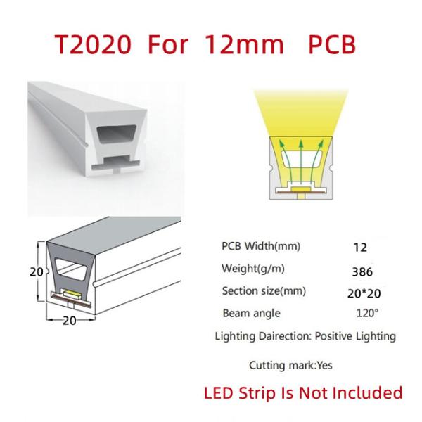 Top Bending Warm White Neon Flex DC 12V IP65 Waterproof 8x16mm 120 LEDs/M Full Bundle