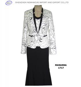 Quality The latest mandarin collar lady jacket skirt suit wholesale