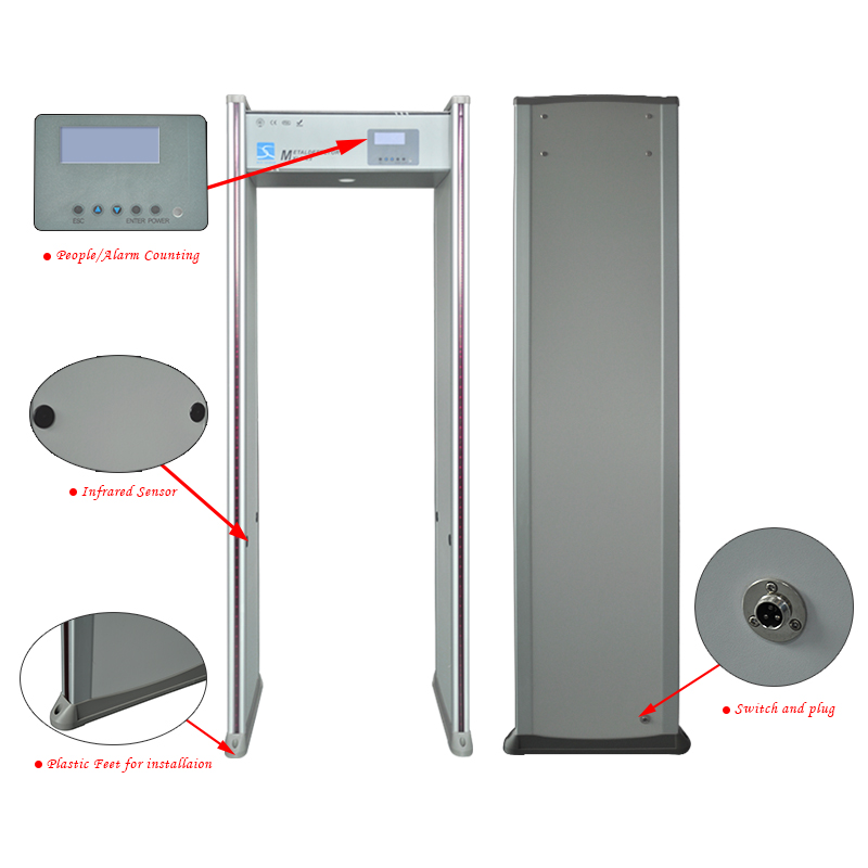 SUNLEADER XLD-E3 Factory Price High Sensitivity Accurate Full Body Scanner gold Walk through Walkthrough Metal Detector