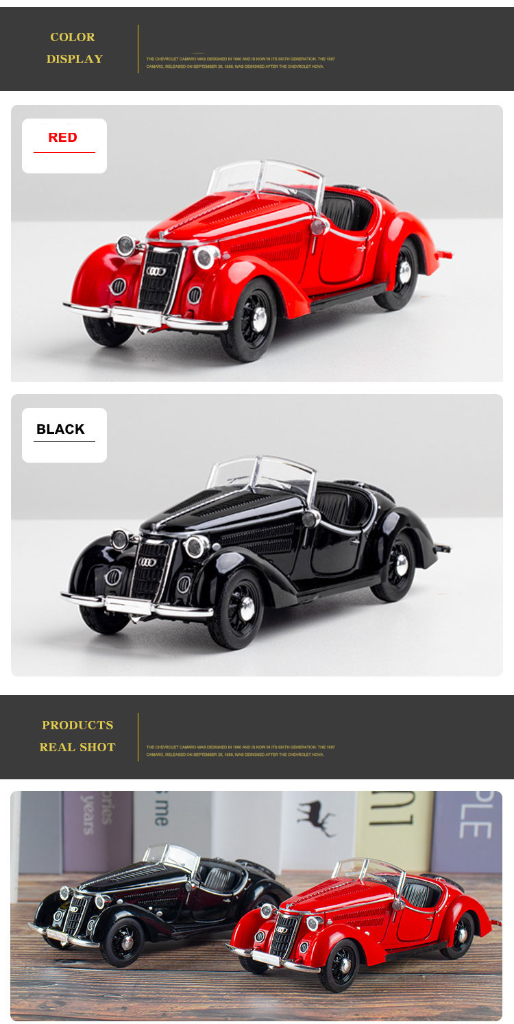 Friction Toy Car 1 32 Convertible Alloy Model Diecast Toy for 3-5 Year Olds Push-Along