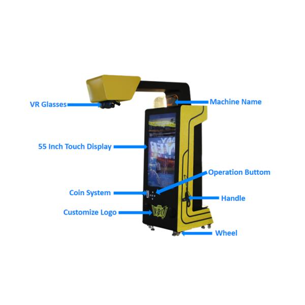 Small Area 9D VR Interactive Shooting Game Self - Service Arcade Equipment With HTC Glasses