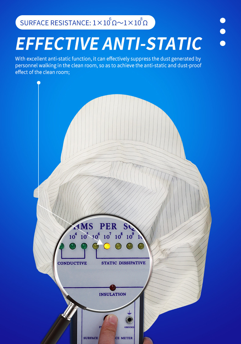 Cleanroom Cap Mexico Lint Free Polyester Clean Room Anti Static ESD Cap Clean Room Cap