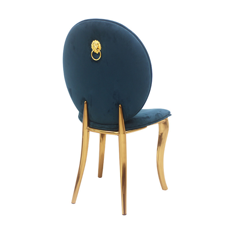 Gold Stainless Steel Stacking Leather Banquet Wedding Chair For Home