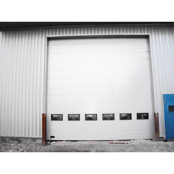 Automatic Industrial Sectional Garage Doors With PVC Window And Sandwich Panel Steel