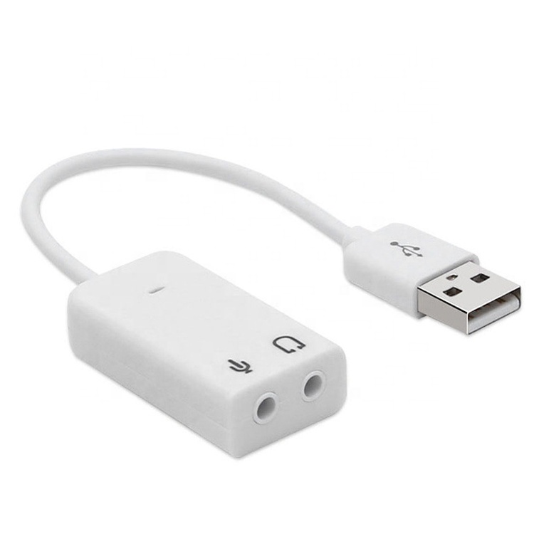 Plug and Play Audio Mic Studio USB External Sound Card Adapter Cable