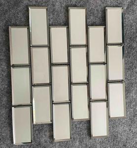 Quality 300x300mm Glass Mosaic Tile for Swimming Pools Iridescent Surface wholesale