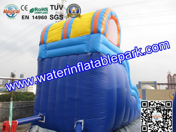 Inflatable Water Slide For Amusement Park / Inflatable Pool Slide