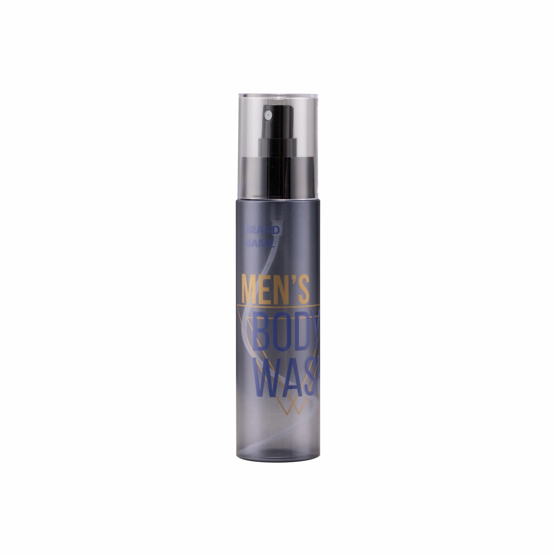 Black Gery 100ml PET Lotion Bottle For Men Skincare Body Care