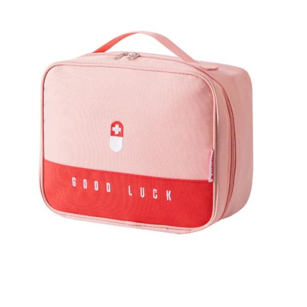 Small 420D Polyester Portable Outdoor First Aid Kit For Medicine Cosmetic Organizer