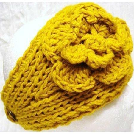 Embroidery bowknot Women's Knitted Head wrap Knitting wool crochet headband women cable