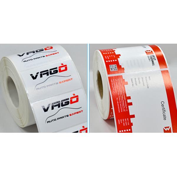 Plain White Self Adhesive Thermal Sticker Paper rolls For Barcode label