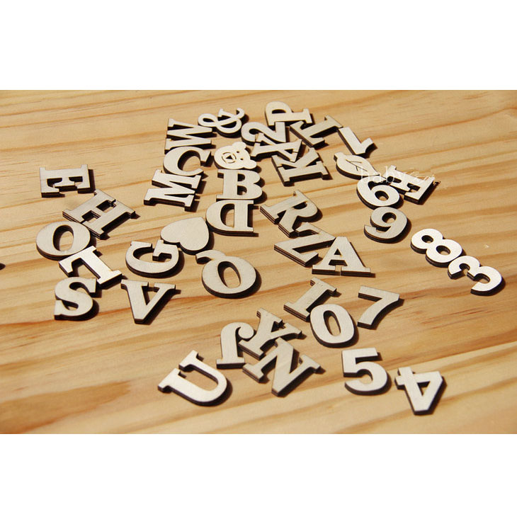 Wooden Craft Letters - Natural Wood Alphabet Capital Letters - Cutout Wooden Letters for Home Decor and Kids Learning