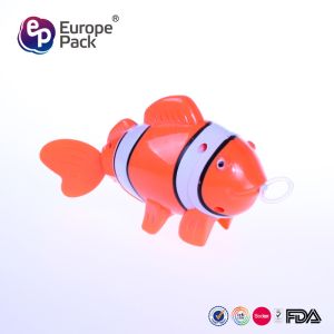 Plastic toy fish line drives fish swimming