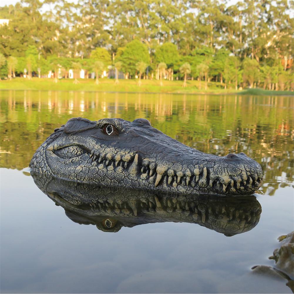 2.4ghz Remote Control RC Boat Simulation RC Crocodile Head Army Color