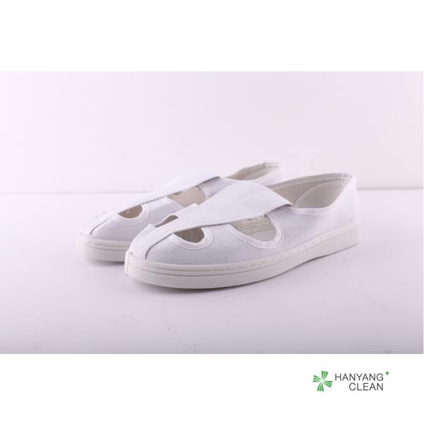 Breathable PVC Sole Four 4 Holes White Cleanroom Antistatic ESD Shoes rubber bottom safety shoes industrial