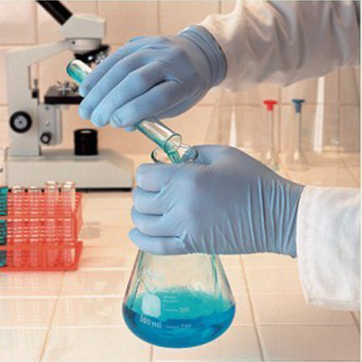 Medical Examination Powder Free Blue Nitrile Disposable Gloves Tactile Sensitivity