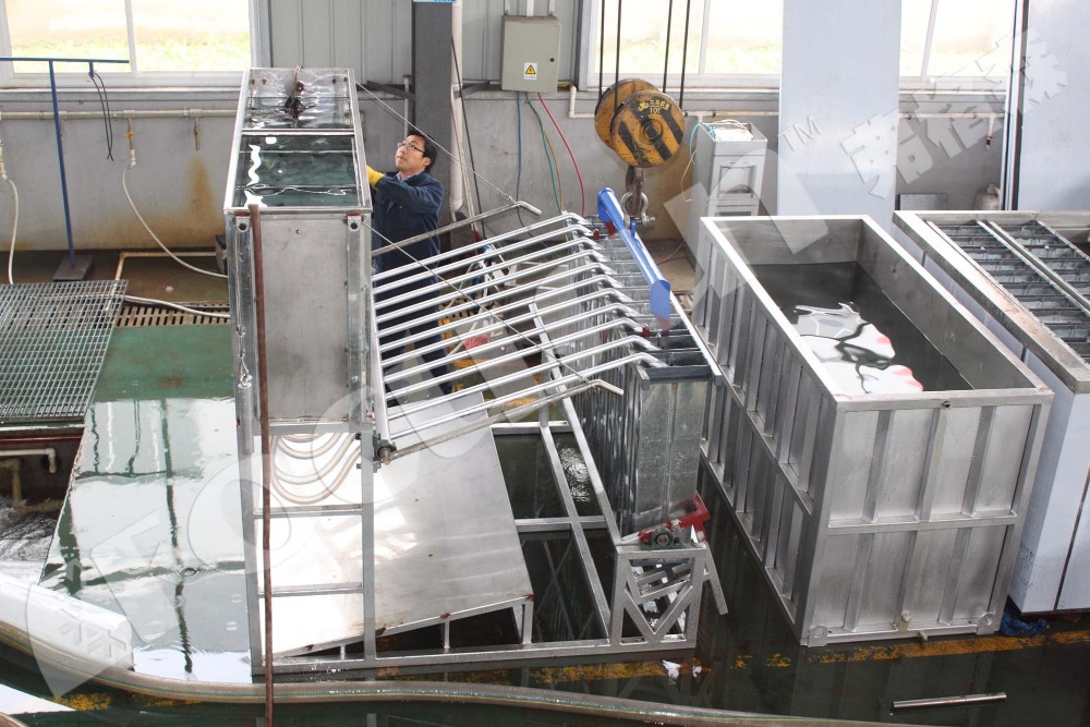 Motor-driven 10 ton FIB-WHB Brine Cooling Block Ice Machine for Water-Cooling System