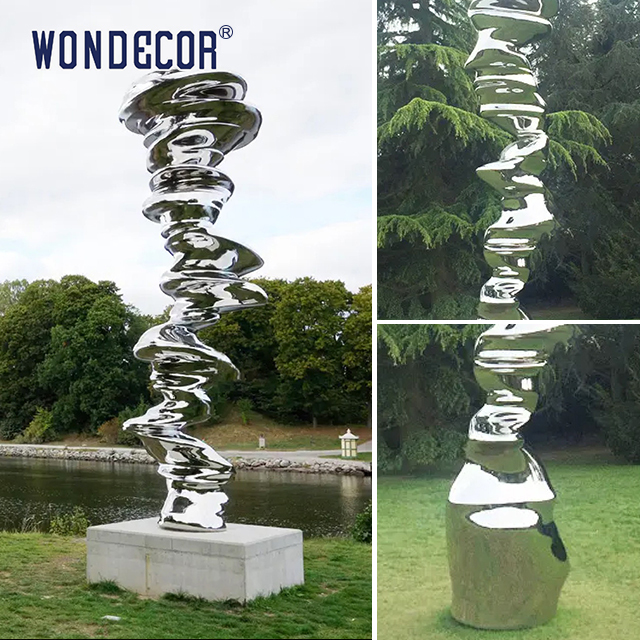 Outdoor Stainless Steel Sculpture Park Square Garden