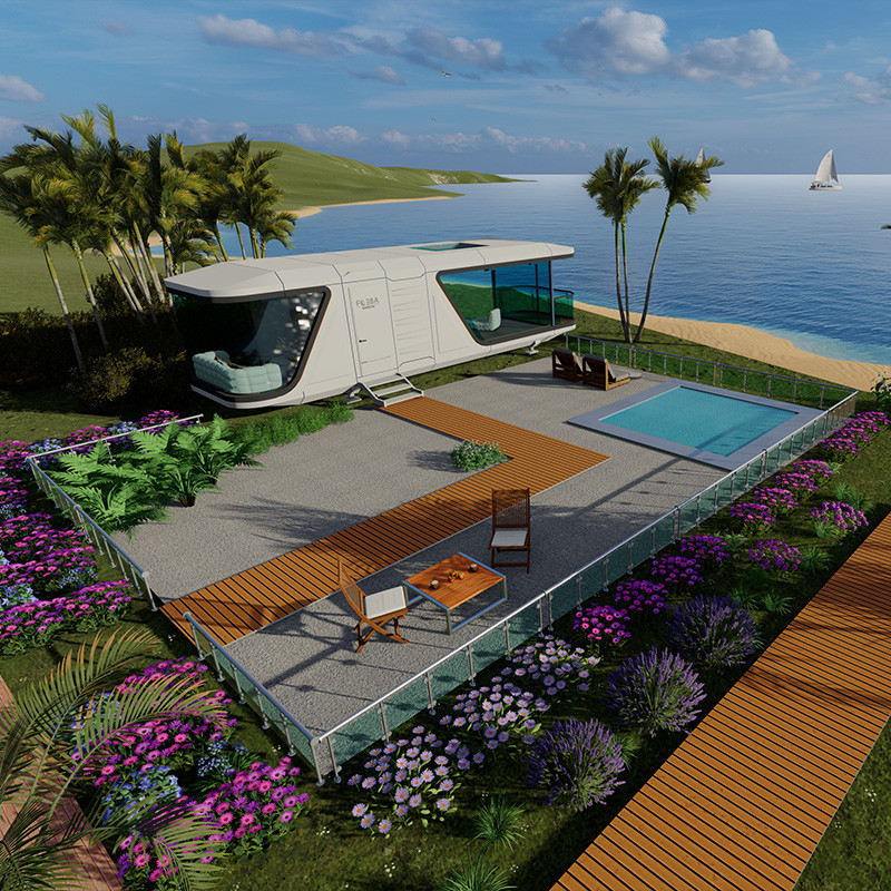10 Tons Space Capsule House for Prefabricated Construction Customizable Wind Resistance