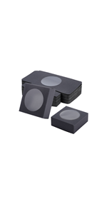 Square Brown Kraft Boxes Heavy Duty Paper Gift Box With Clear Windows 3.3x3.3x1.2 For Party Favor Treats, Bakery