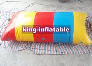 China Colorful Strip Inflatable Catapult Blob , Custom PVC Tarpaulin Inflatable Water Toy on sale