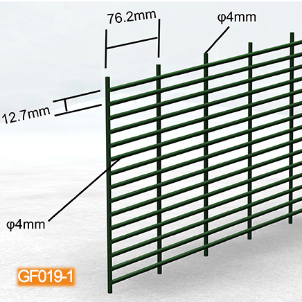 60*60mm 358 Mesh Fencing Powder Coating Middle Type With Buckle Plate