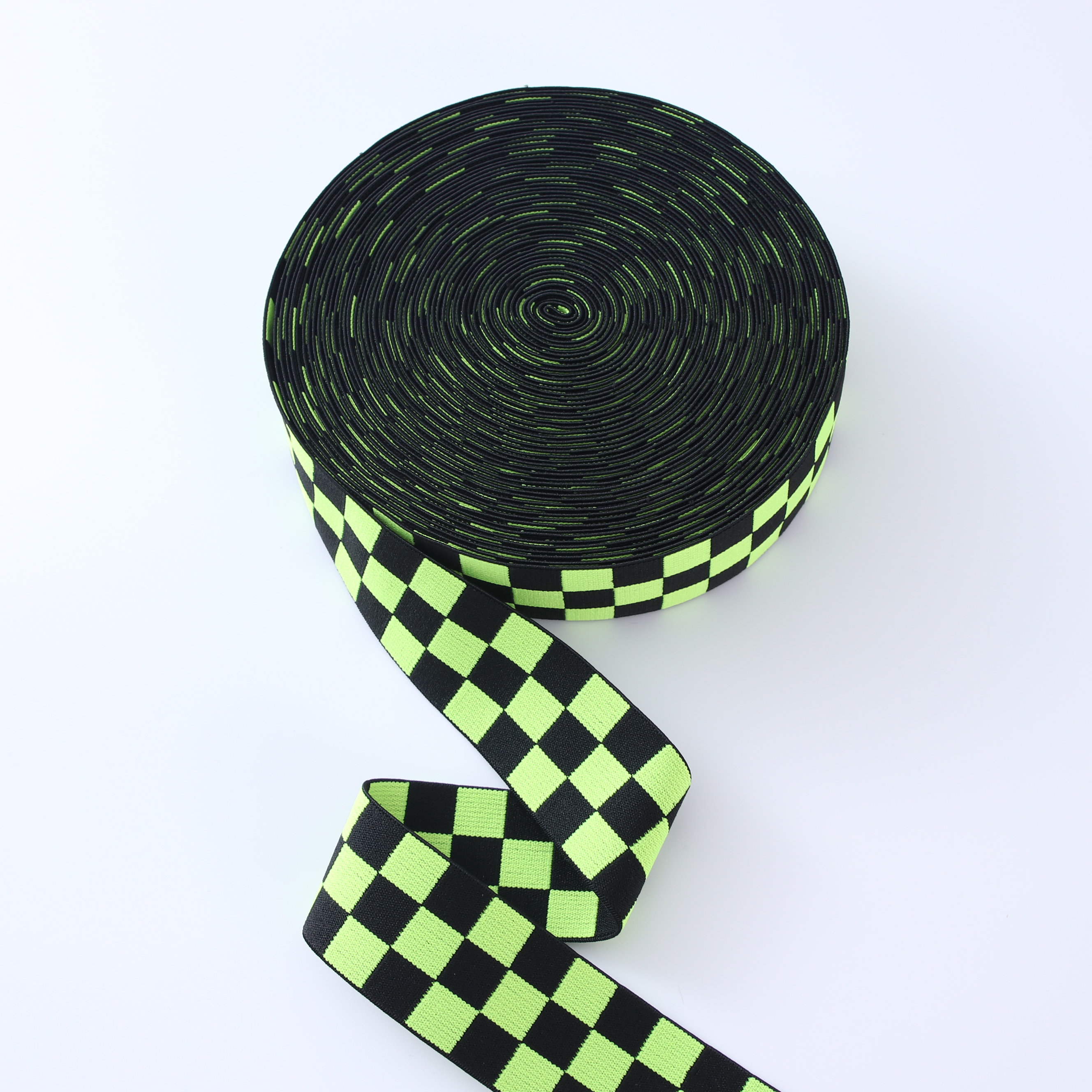 Custom jacquard nylon spandex knitted fitness elastic band gym webbing tape exercise