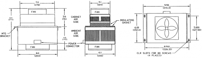 Peltier Cabinet Air Conditioner For Enclosure 80W 24VDC