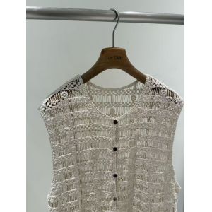 Buy cheap Summer New Fashionable 100% Cotton Apricot Hook Hollow Tank Top from wholesalers