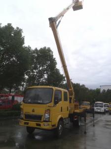 new SINO TRUK HOWO 4*2 LHD/RHD 14m-16m bucket truck for sale, factory direct sale price HOWO 16m overhead working truck