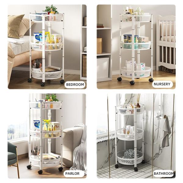 Customizable LOGO Rotating Vegetable Rack Mini Size ≤40cm For Narrow Kitchen Aisles In Compact Residences