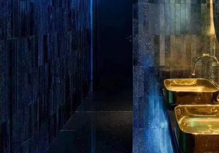 Dazzling Blue Marble Effect Wall Tiles Bathroom Verde Green Marble Tile Metallic Texture 1200x2600mm