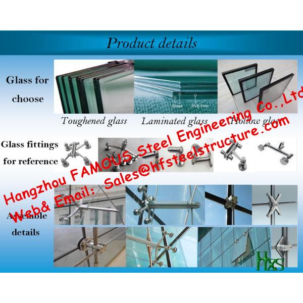 Point Fixed Glass System Curtain Walls Cable Tensioned Façade Supporting Starglass System