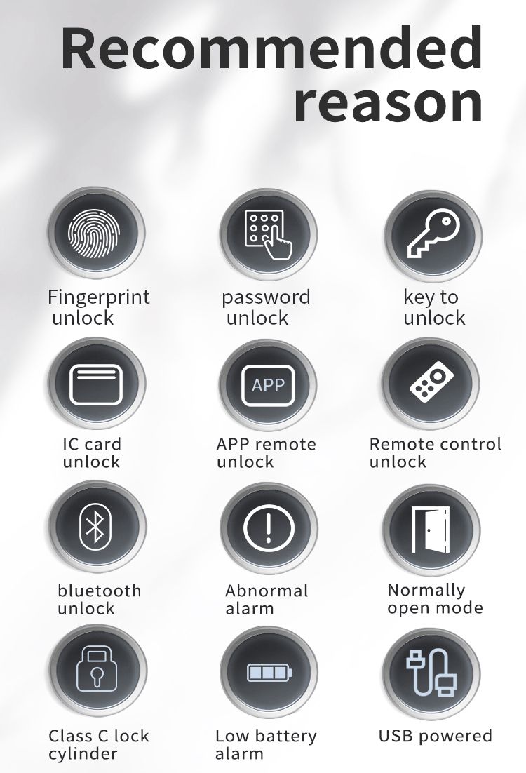 Smart Home Door Lock Zinc Alloy S819 Fingerprint Door Lock 8 Language Tuya Door Lock Wifi TTlock