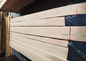 China Crown Cut Thin Red Oak Veneer Sheet 2.2m - 2.7m Length For Door Skin on sale