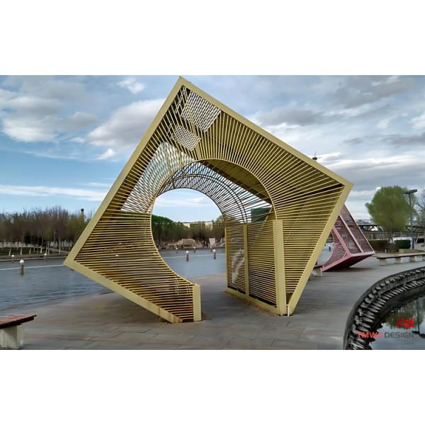 Stainless Steel Gallery Frame Park Landscape Installation for 's Public Green Spaces