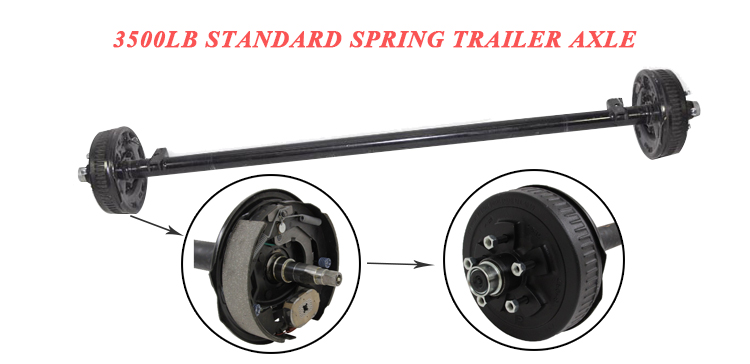 3500lb Max Payload Boat Trailer Axles And Hubs Made Of Durable Carbon Steel Material