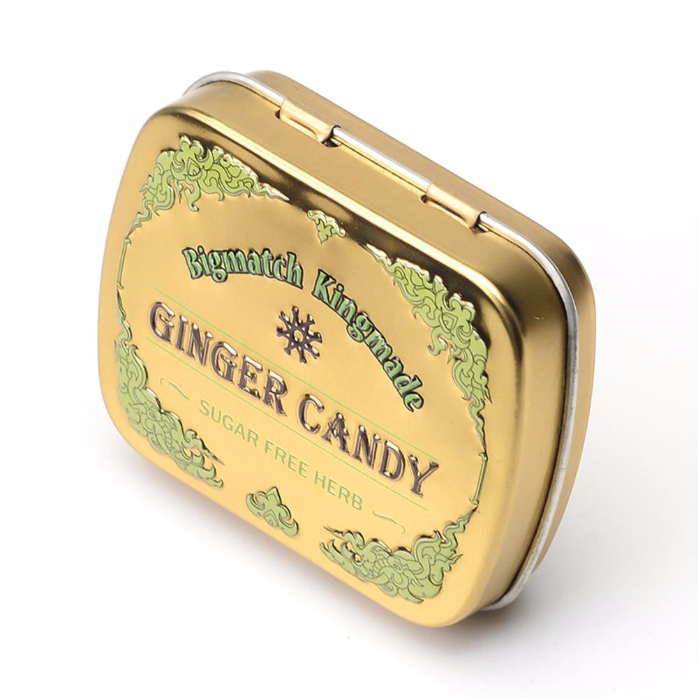 Cheap Mint Tins Gold Color Printed Small Tin Box with Lid Vintage Mint Tins