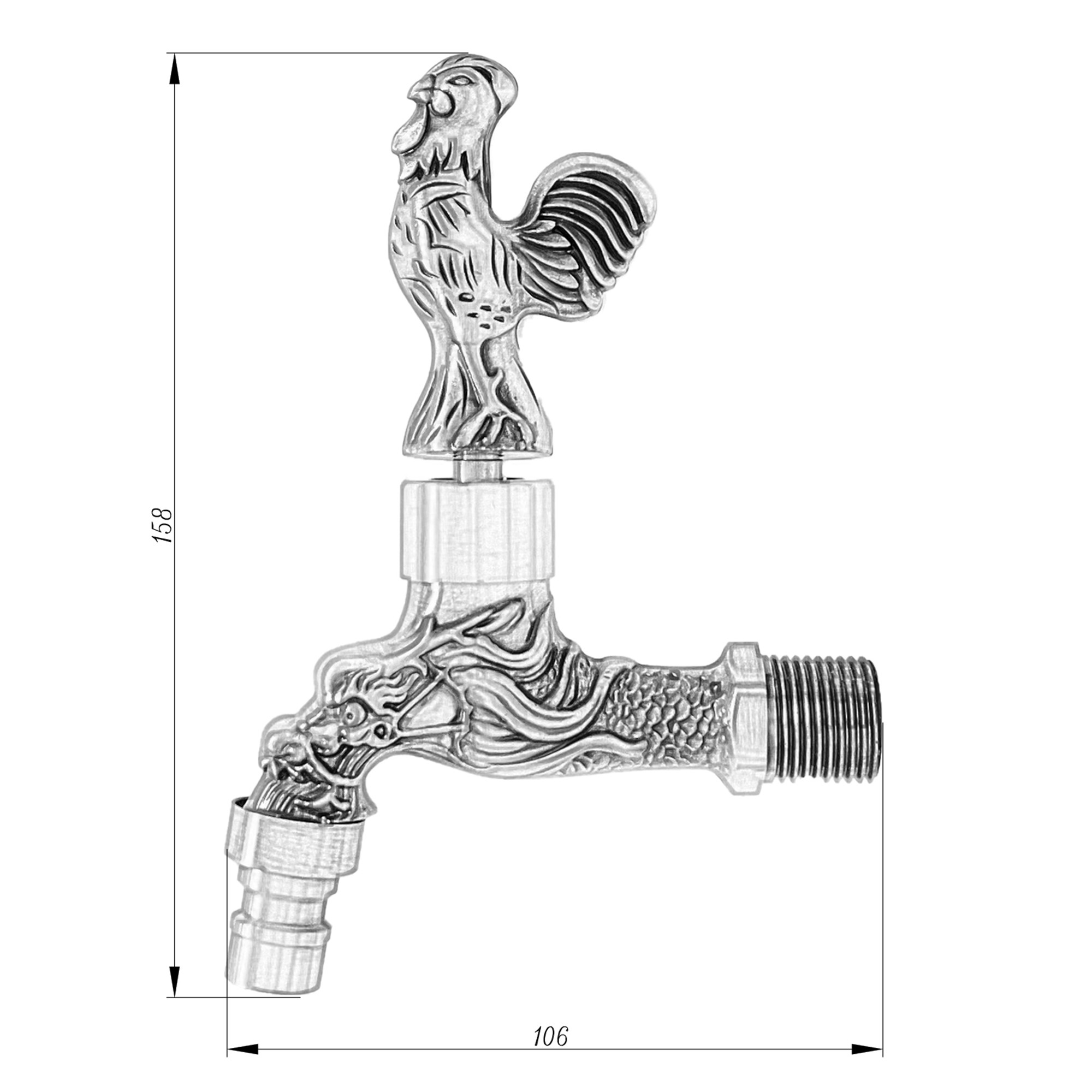 SZ-03 25 6L-F European Style Bibcock
