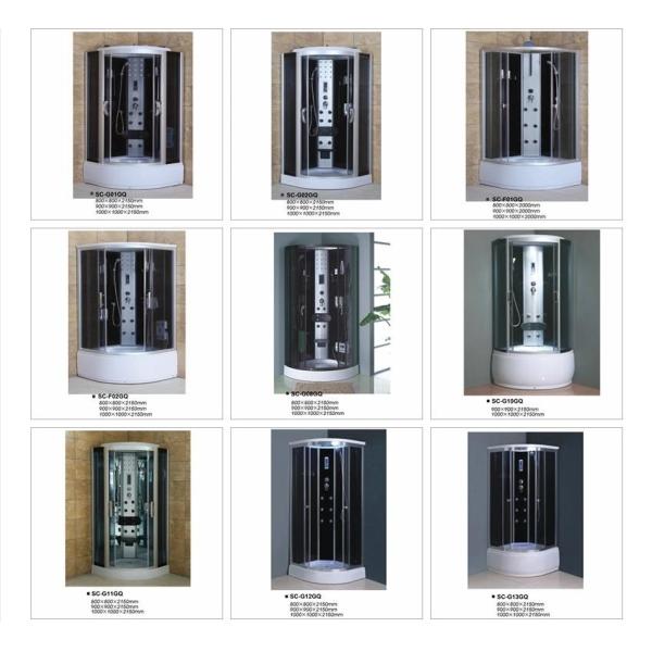 Free Standing Luxury Shower Cubicles Corner Shower Cabinets With Foot Massage