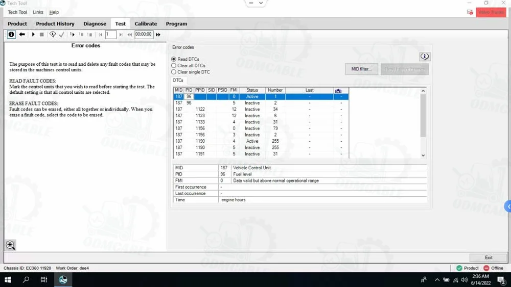 V2.8.150 Vocom II 88894000 Communication Vocom2 Tech Tool Diagnostic KIT Bus Construction Scanner