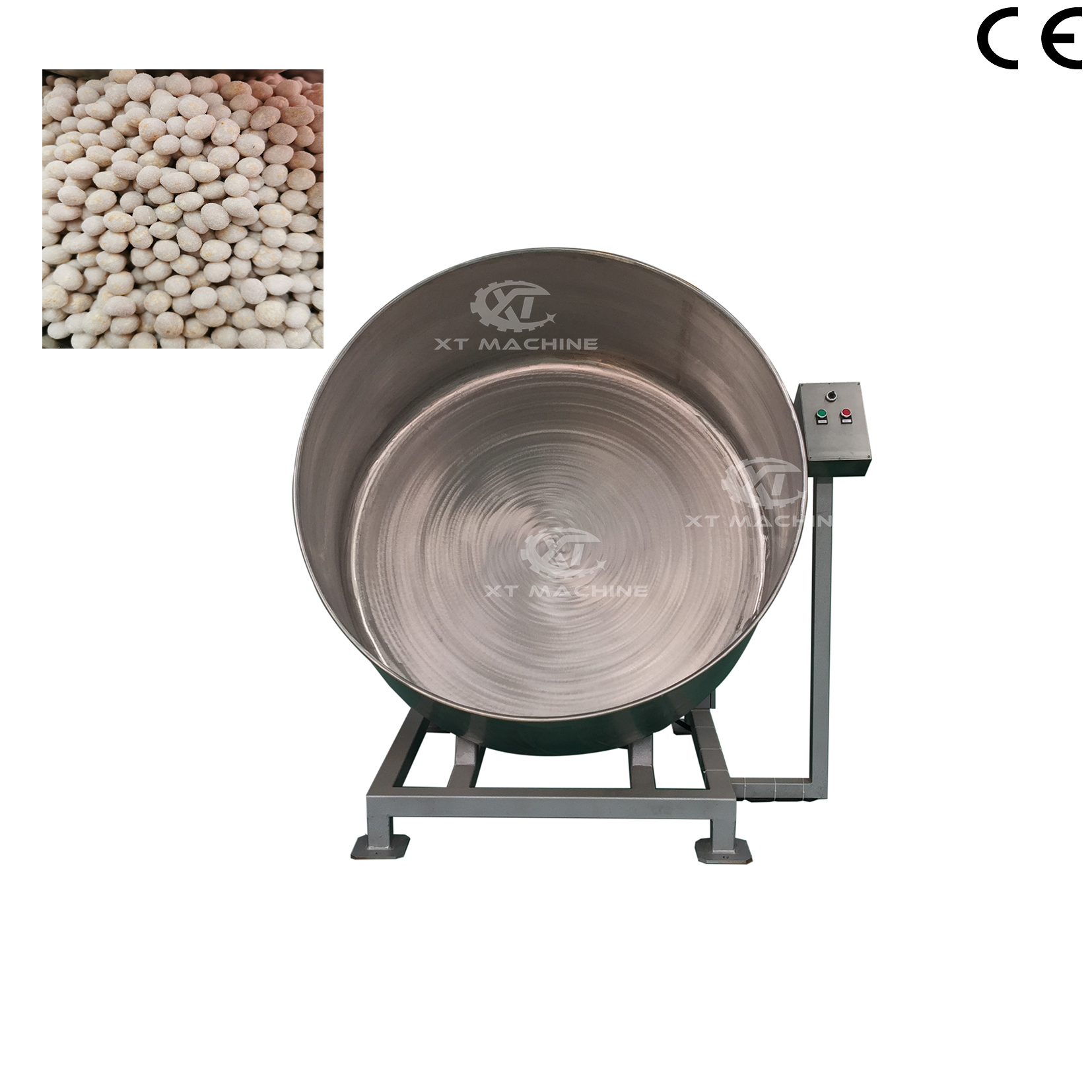 100kg/h Large Diameter Peanut Chocolate Coating Machine For Perfect Food Coating