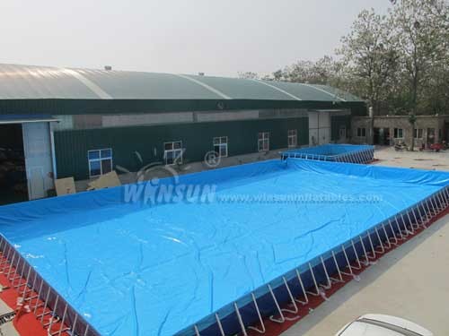 Outdoor Large Inflatable Swimming Pool , Framed Inflatable Water Pool