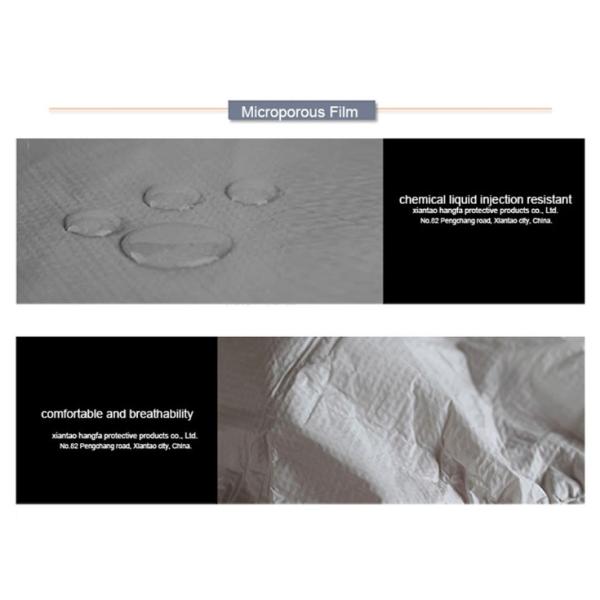 White Disposable Polypropylene Lab Coat , Film Laminated Disposable Visitor Coats