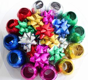 China Plastic Ribbon Confetti Star Bow Satin Curling Ribbon Egg For Decoration on sale