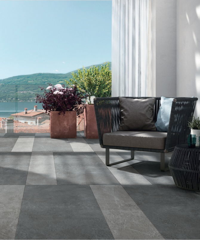 Meeting Room Office Building Fashion 24X24 Inches Cement Look Porcelain Tile
