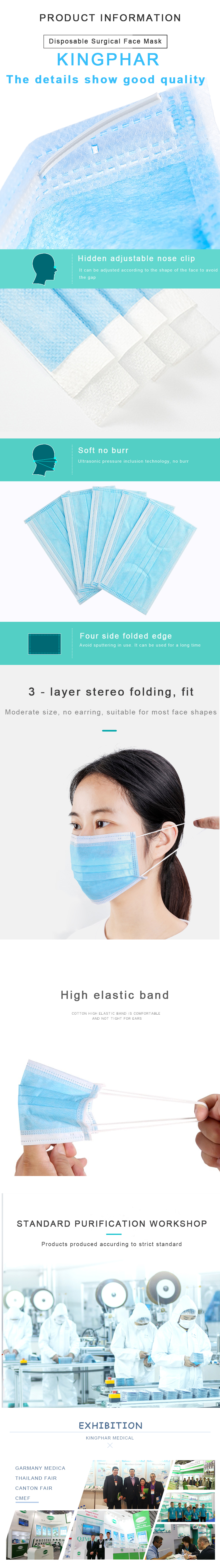 ISO13485 CE EN14683 Disposable Breathing Mask