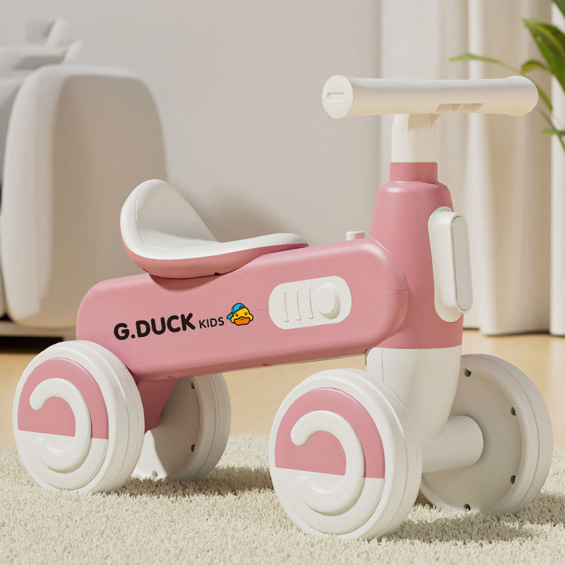 Metal Children's Scooter Twisted Learning Walker for 1-3 Year Baby Walking Aid Vehicle